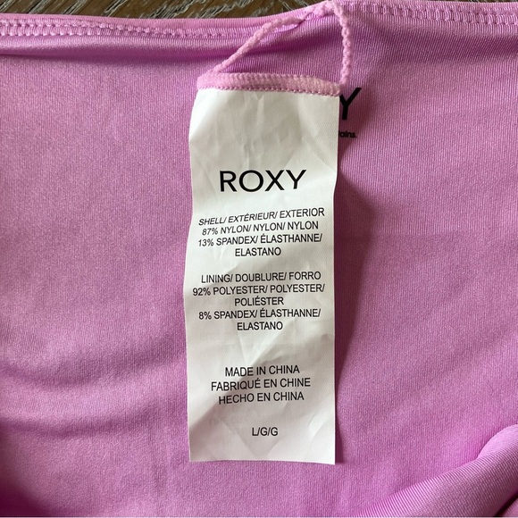 NWT Roxy Bandeau Crop Swim Top & Hipster Bottoms Set Large / XL Swimsuit 2 piece - Picture 7 of 9
